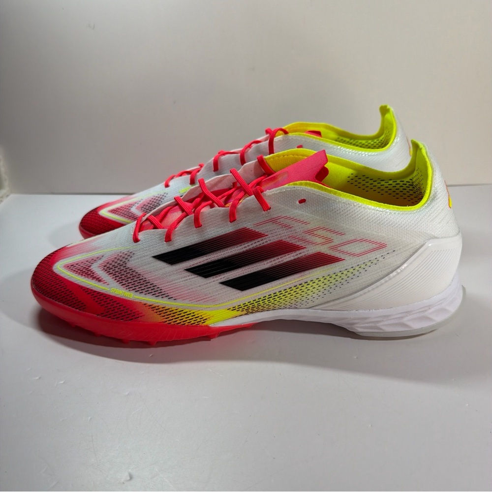 Adidas F50 Pro Turf Soccer Mens White Sneakers Athletic Shoes IE1220 New No Box - Picture 8 of 11